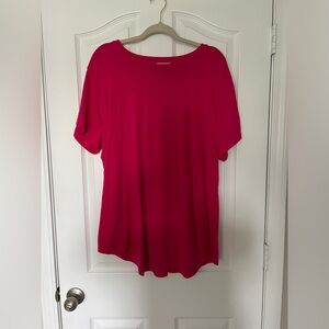 Hot Pink Plus Size Top